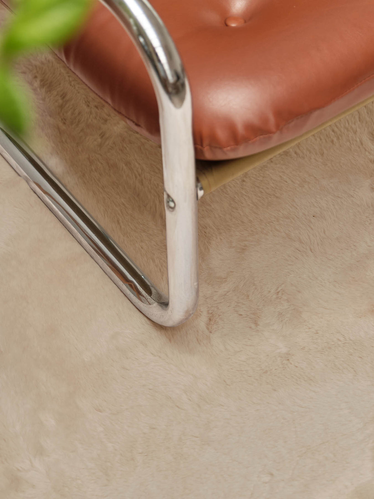 Rowan Cream Vegan Silk Rug