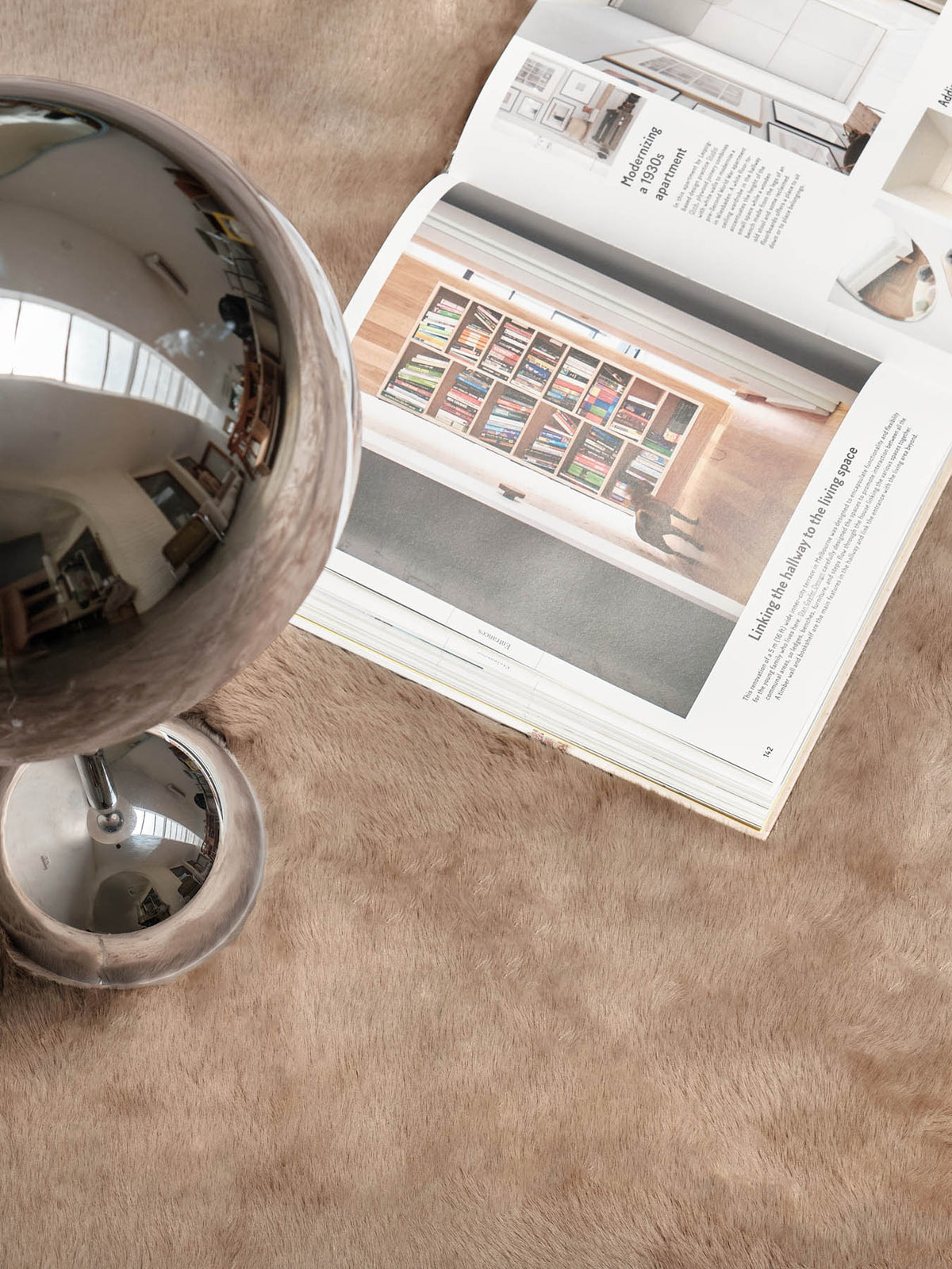 Rowan Light Tan Vegan Silk Rug