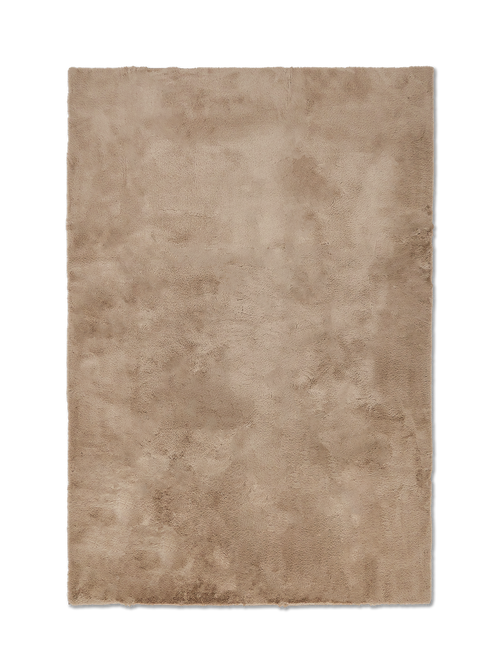 Rowan light tan vegan silk rug
