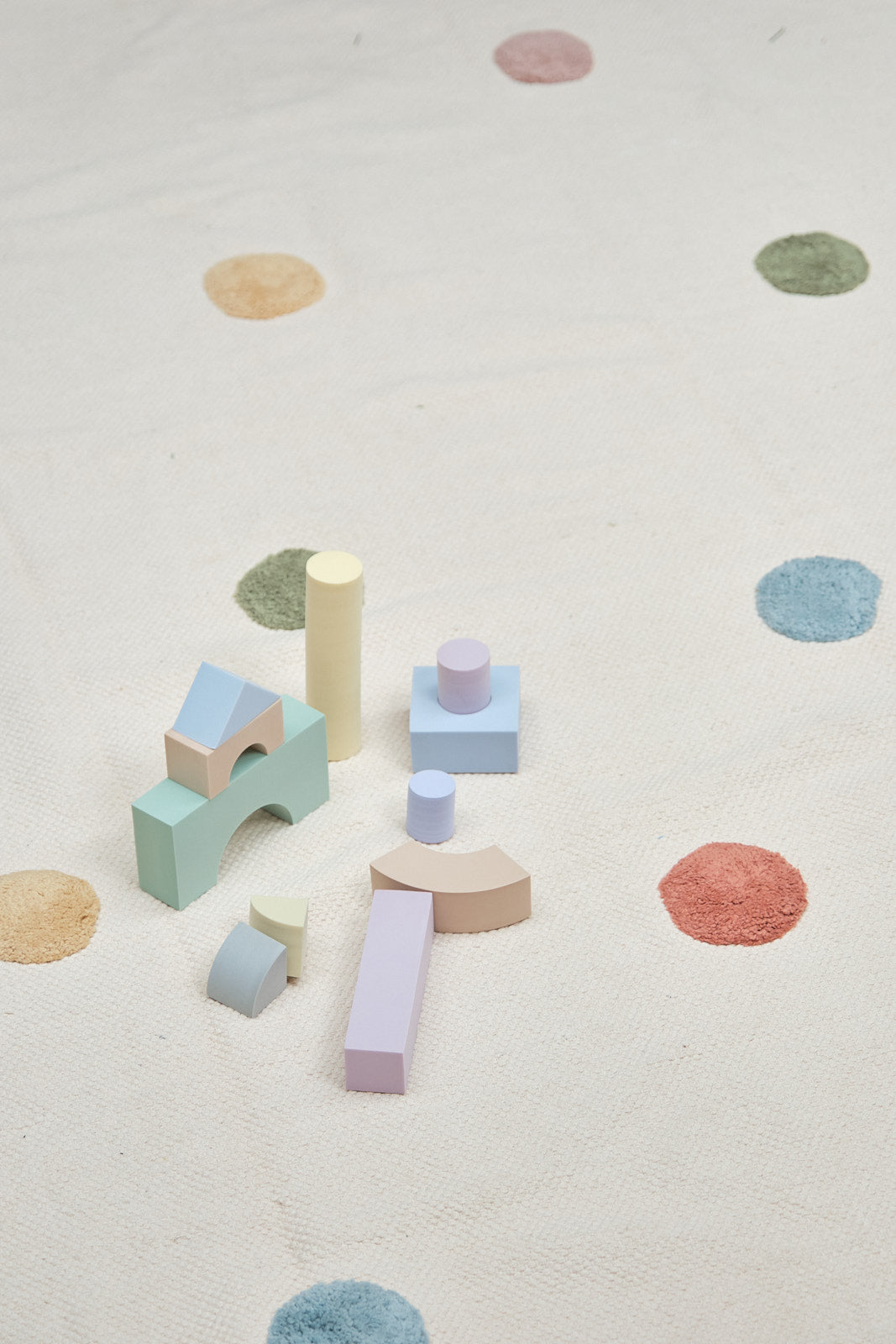 Pebble Neutral Washable Organic Cotton Cut Pile Rug