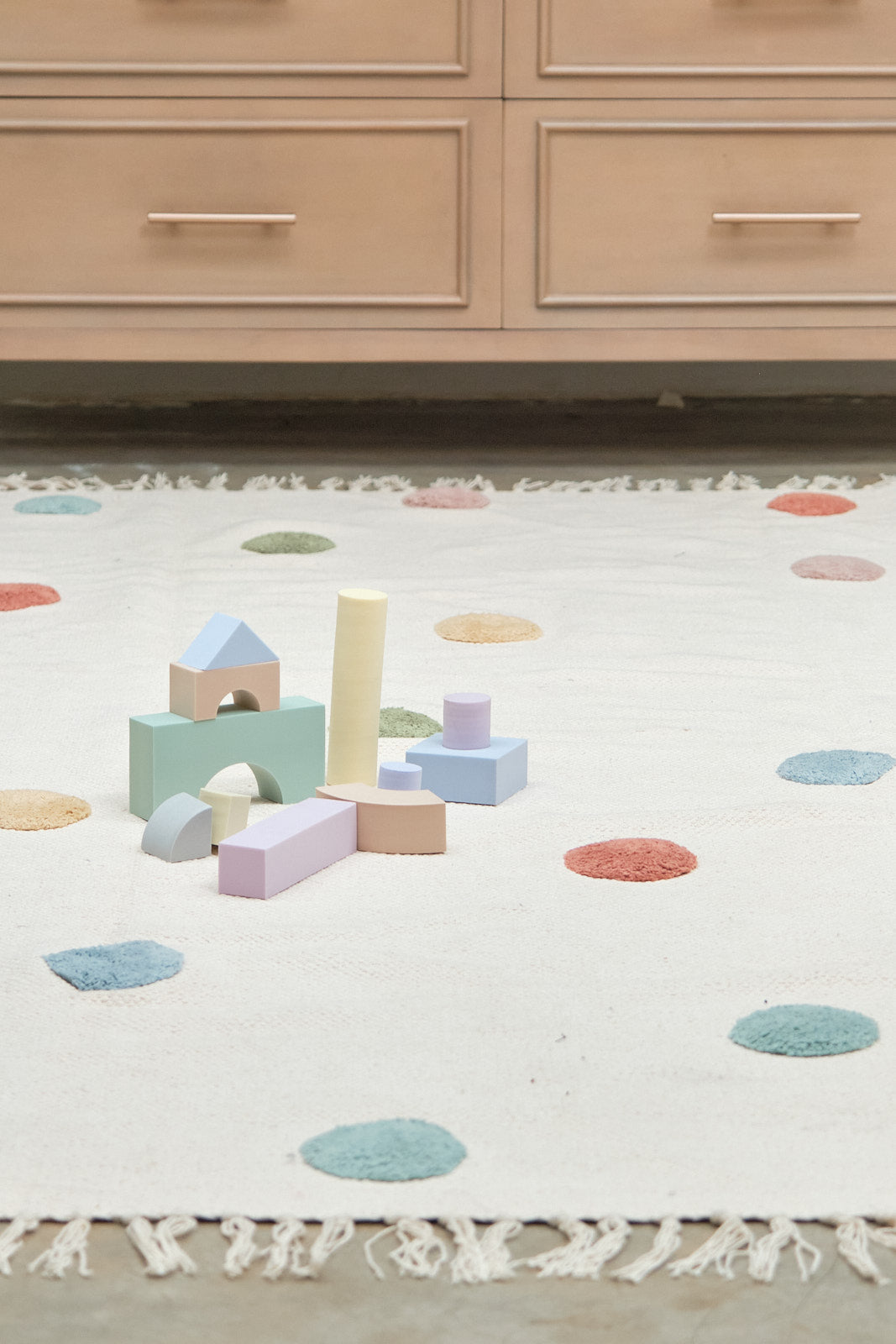 Pebble Neutral Washable Organic Cotton Cut Pile Rug