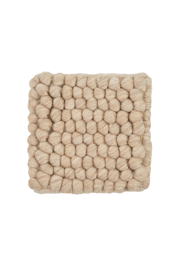 Marlborough natural washable wool heavy loop pile swatch