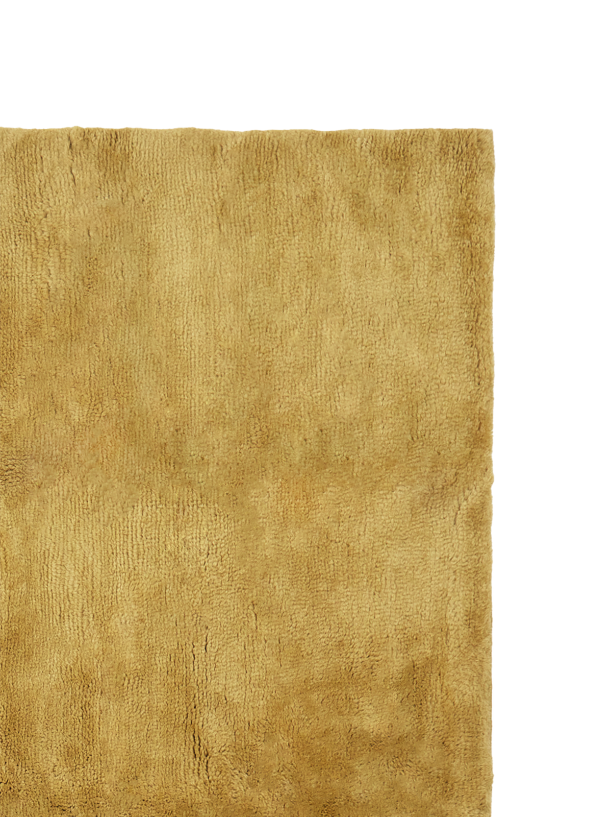 Nelson Dark Mustard Washable Wool Fine Cut Pile Rug