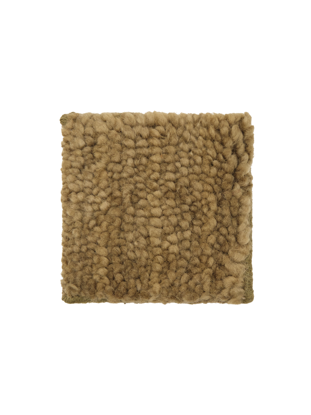 Otago Dark Olive Washable Wool Berber Cut Pile Swatch