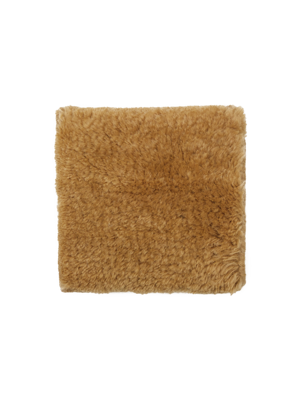 Nelson dark mustard washable wool fine cut pile swatch