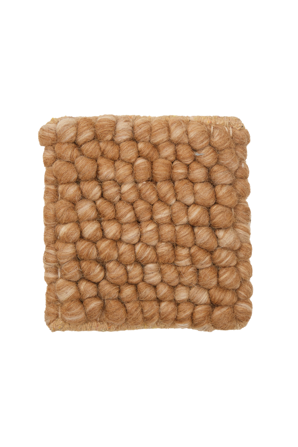 Marlborough brown washable wool heavy loop pile swatch