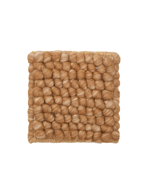 Marlborough brown washable wool heavy loop pile swatch