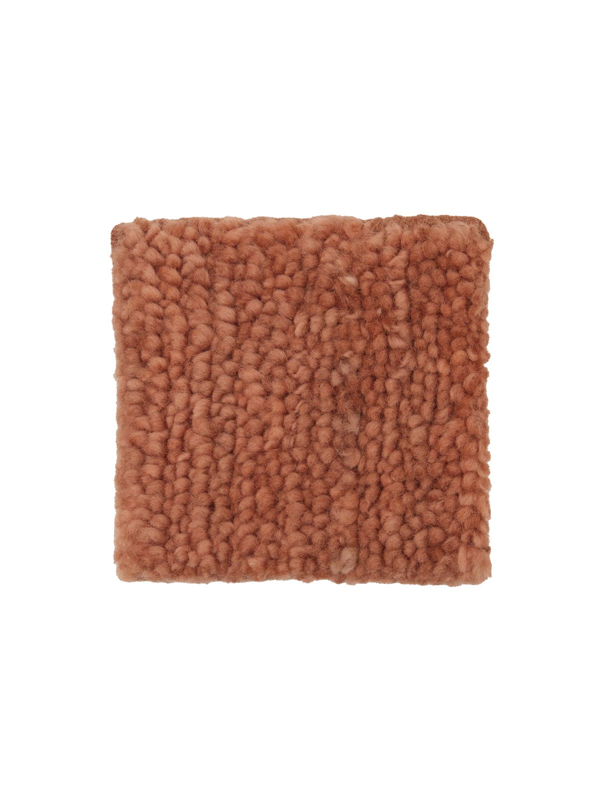 Otago Terracotta Washable Wool Berber Cut Pile Swatch