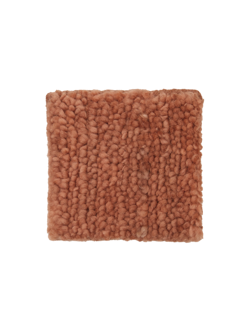 Otago terracotta washable wool berber cut pile swatch