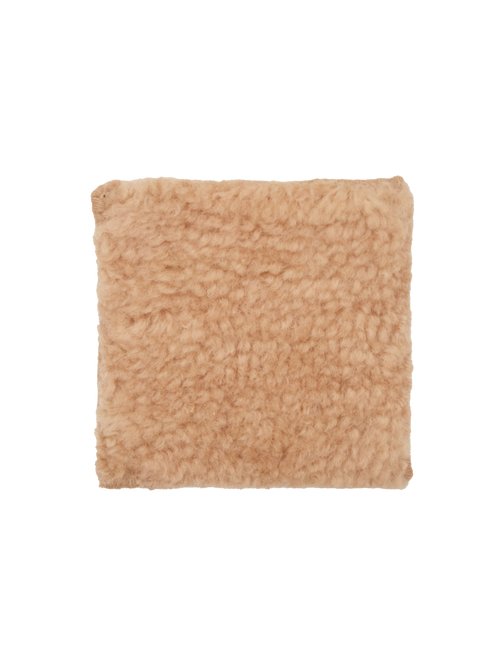 Nelson caramel washable wool fine cut pile swatch