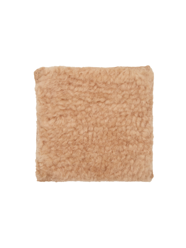 Nelson caramel washable wool fine cut pile swatch