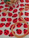 Lady Bugs Red Chenille Rug