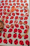 Lady Bugs Red Chenille Rug