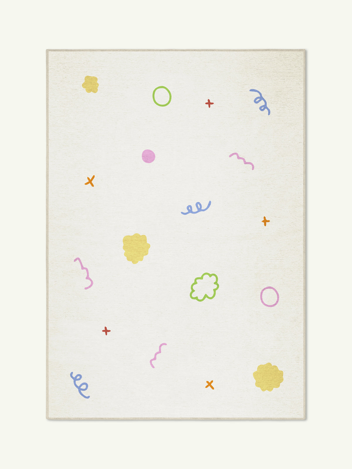 Doodles Cream Chenille Rug