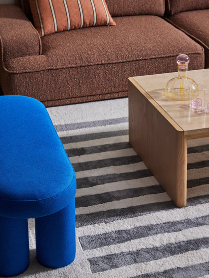 Lineage light gray cotton feel rug
