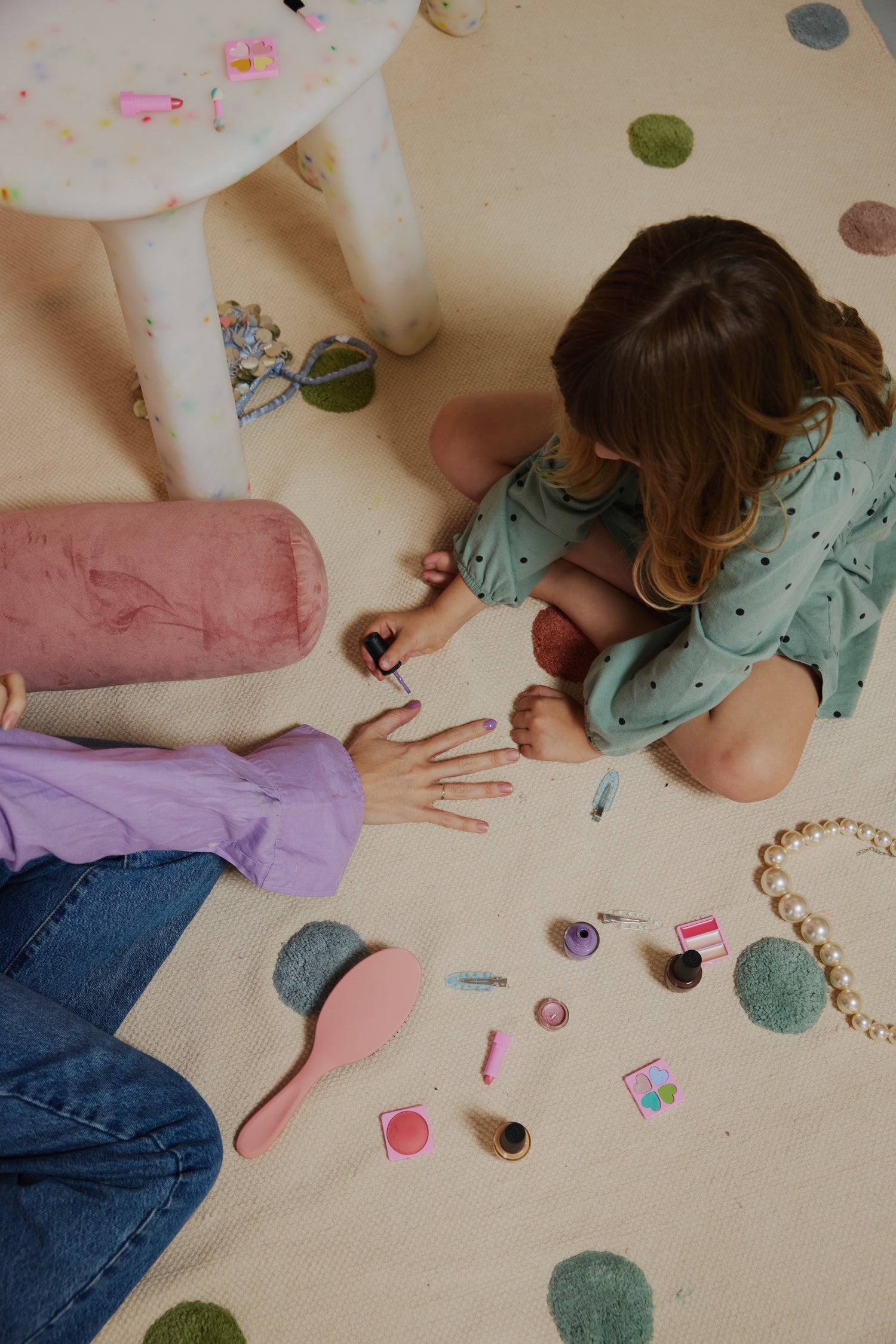 Pebble Neutral Washable Organic Cotton Cut Pile Rug