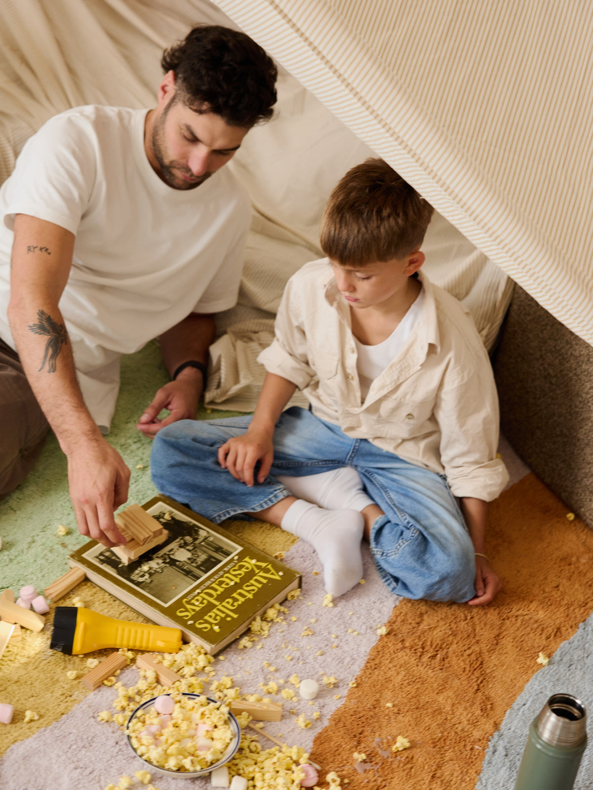 Canyon Multi Washable Organic Cotton Cut Pile Rug