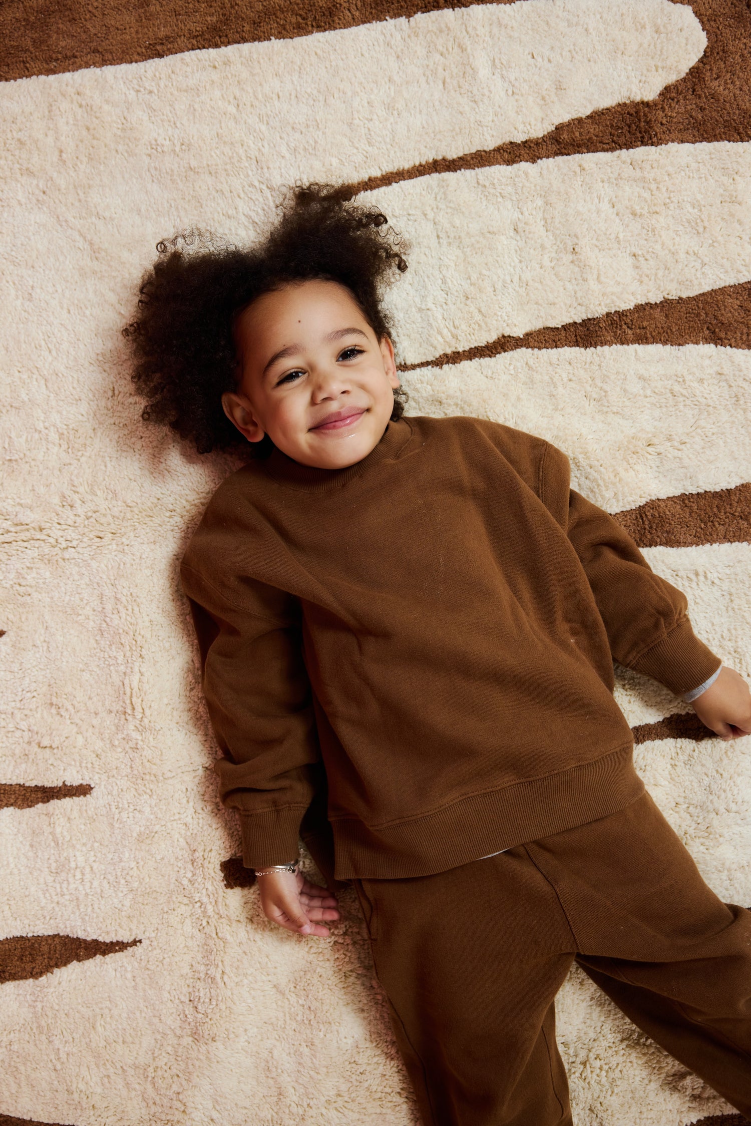 Friends Brown Washable Organic Cotton Cut Pile Rug