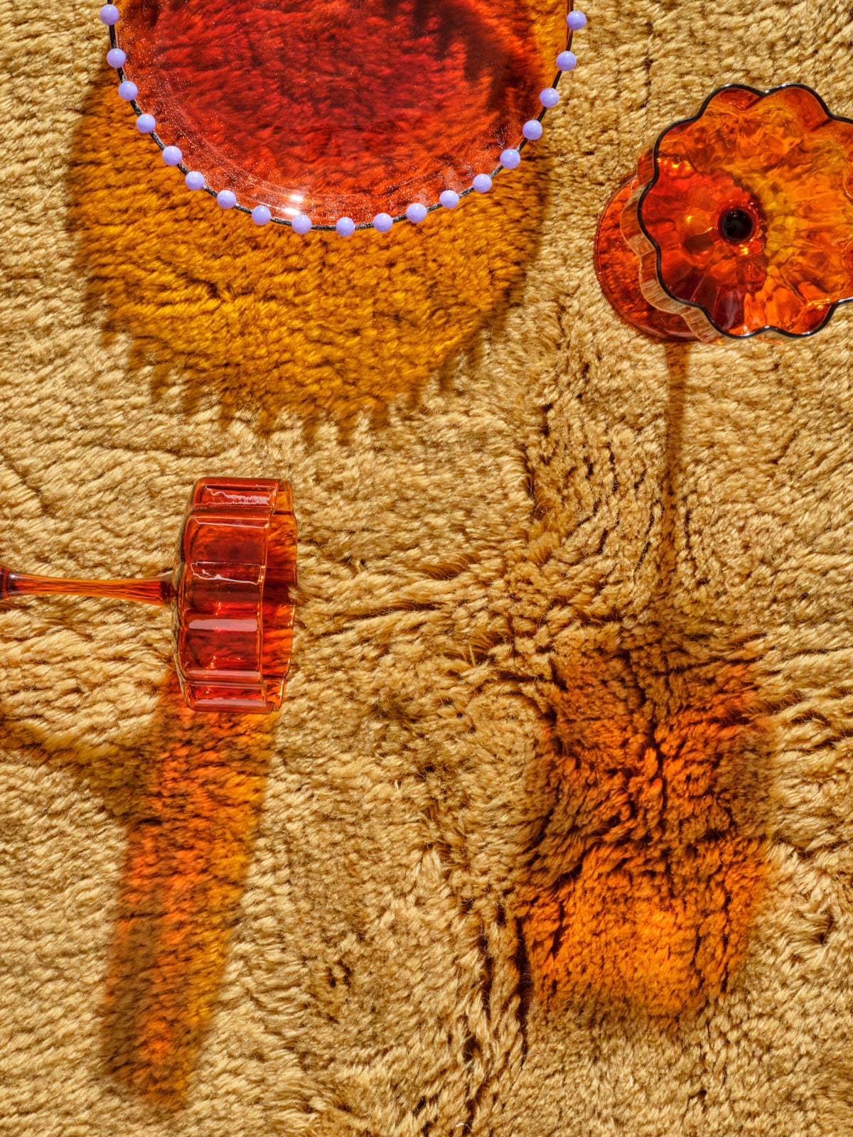 Nelson Dark Mustard Washable Wool Fine Cut Pile Rug