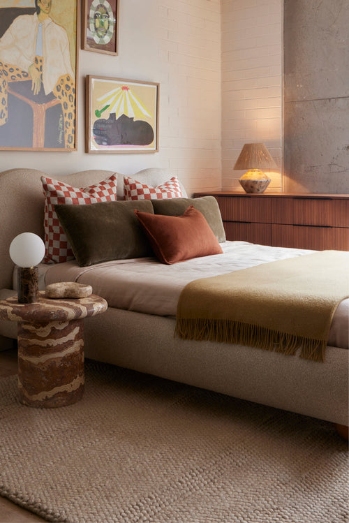 Marlborough natural washable wool heavy loop pile rug