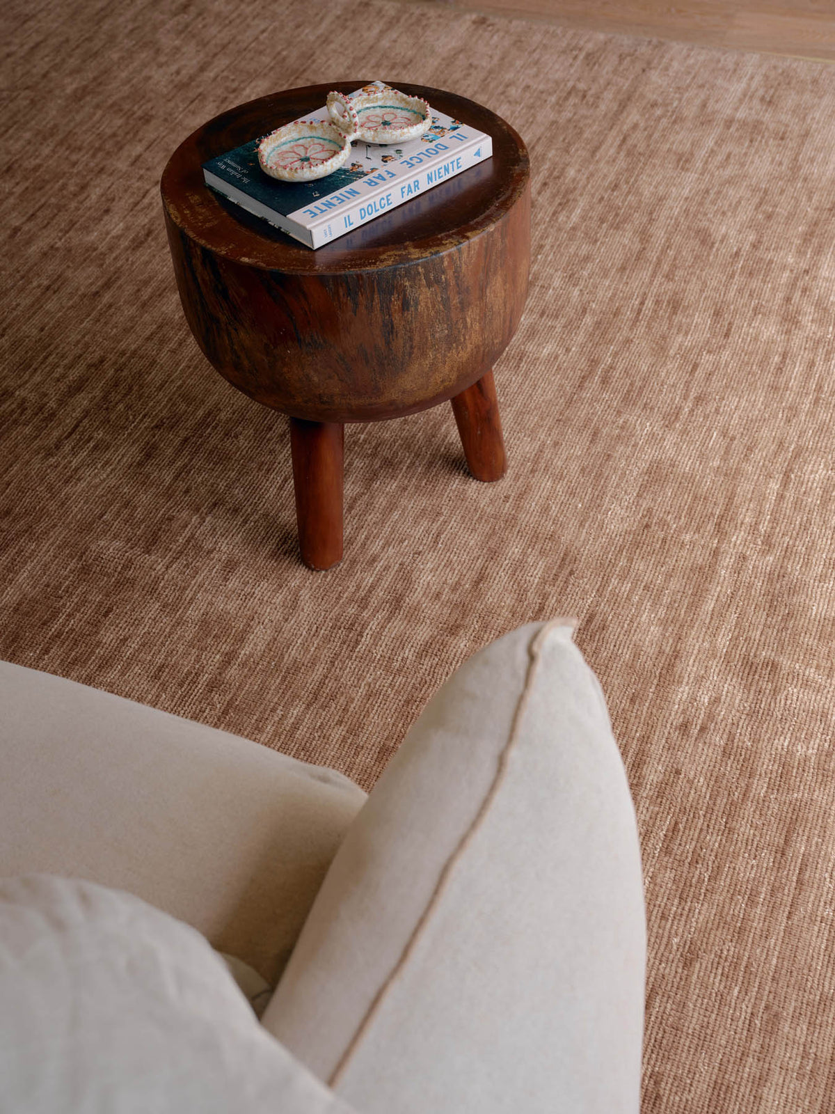 Clay Wool Rug Large Banksia Clay Washable Wool Knotted Rug