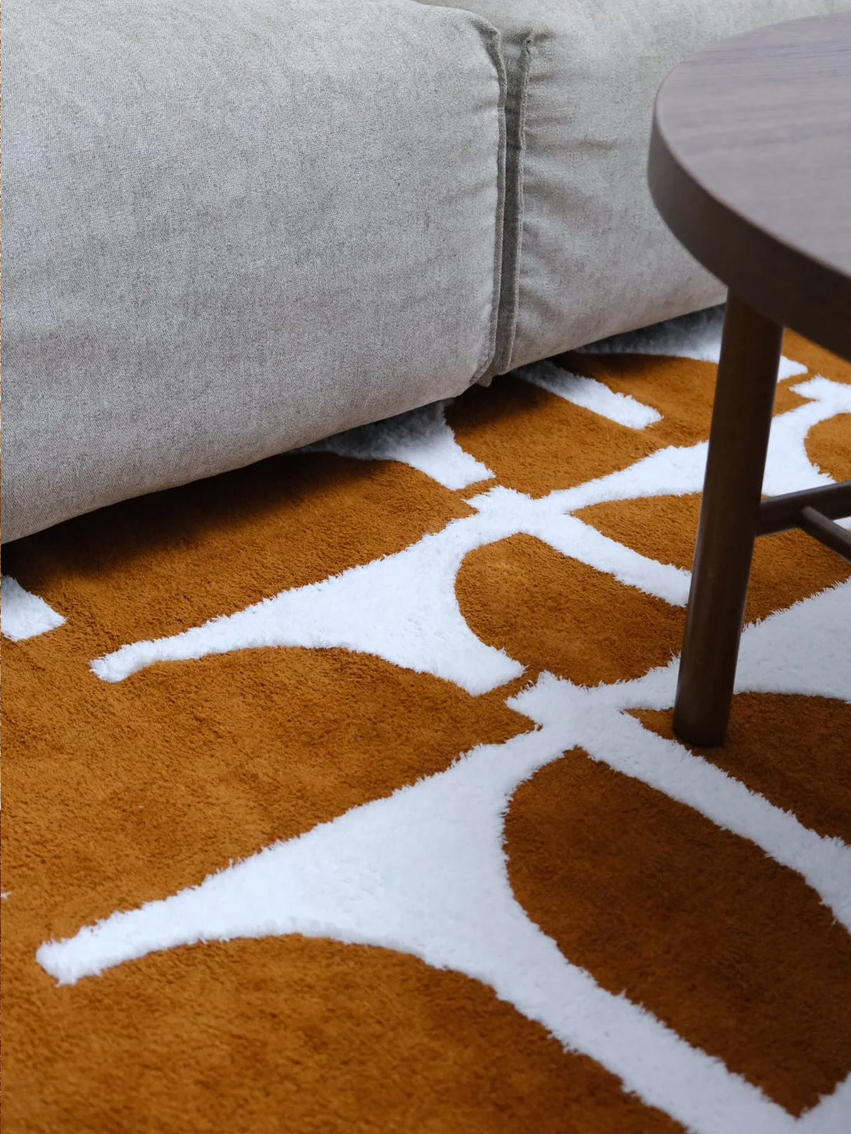 Echo Brown Cotton Feel Rug
