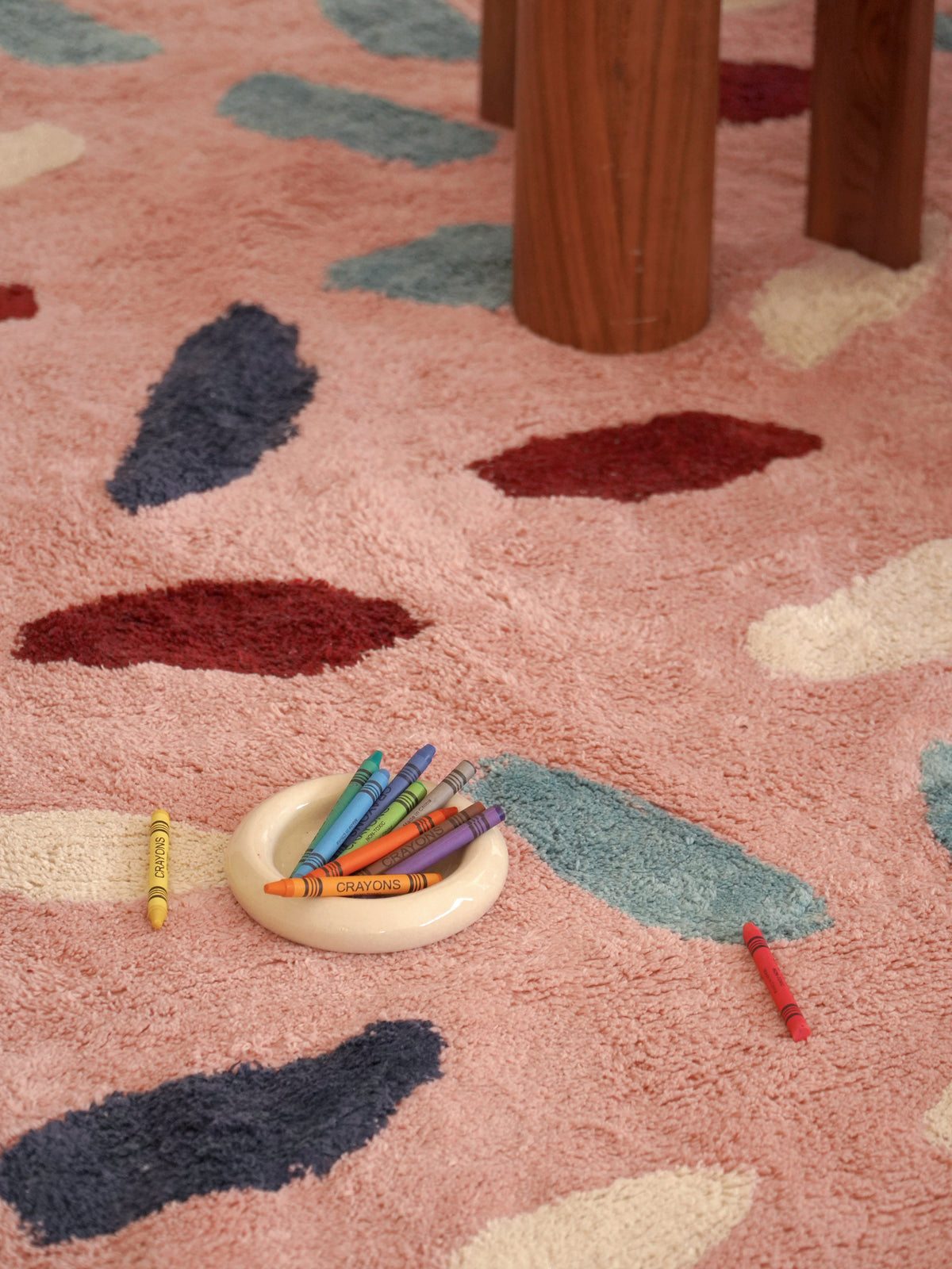 Sprinkles Dusty Pink Organic Cotton Pile Rug double.online