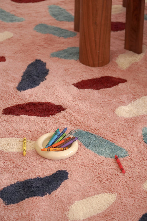 Sprinkles dusty pink organic cotton pile swatch double.online 15x15cm