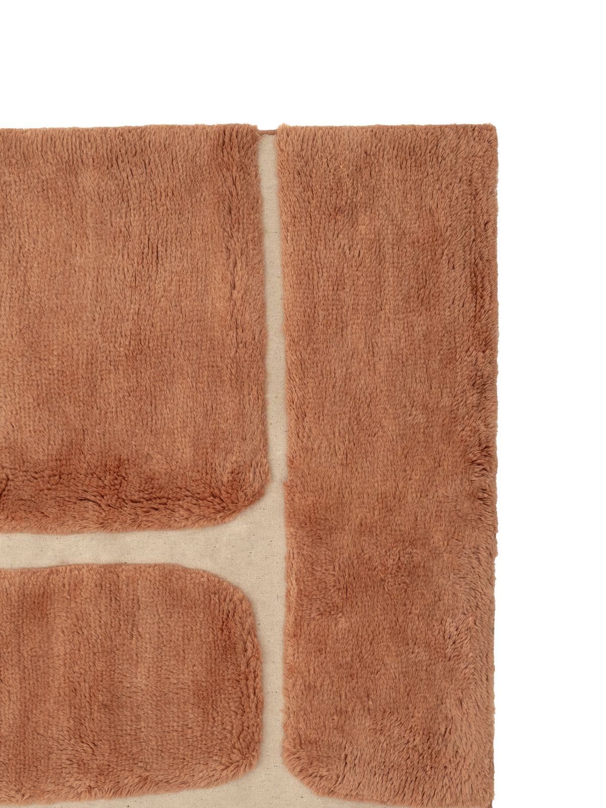 Ember Rust Washable Wool Fine Cut Pile Rug