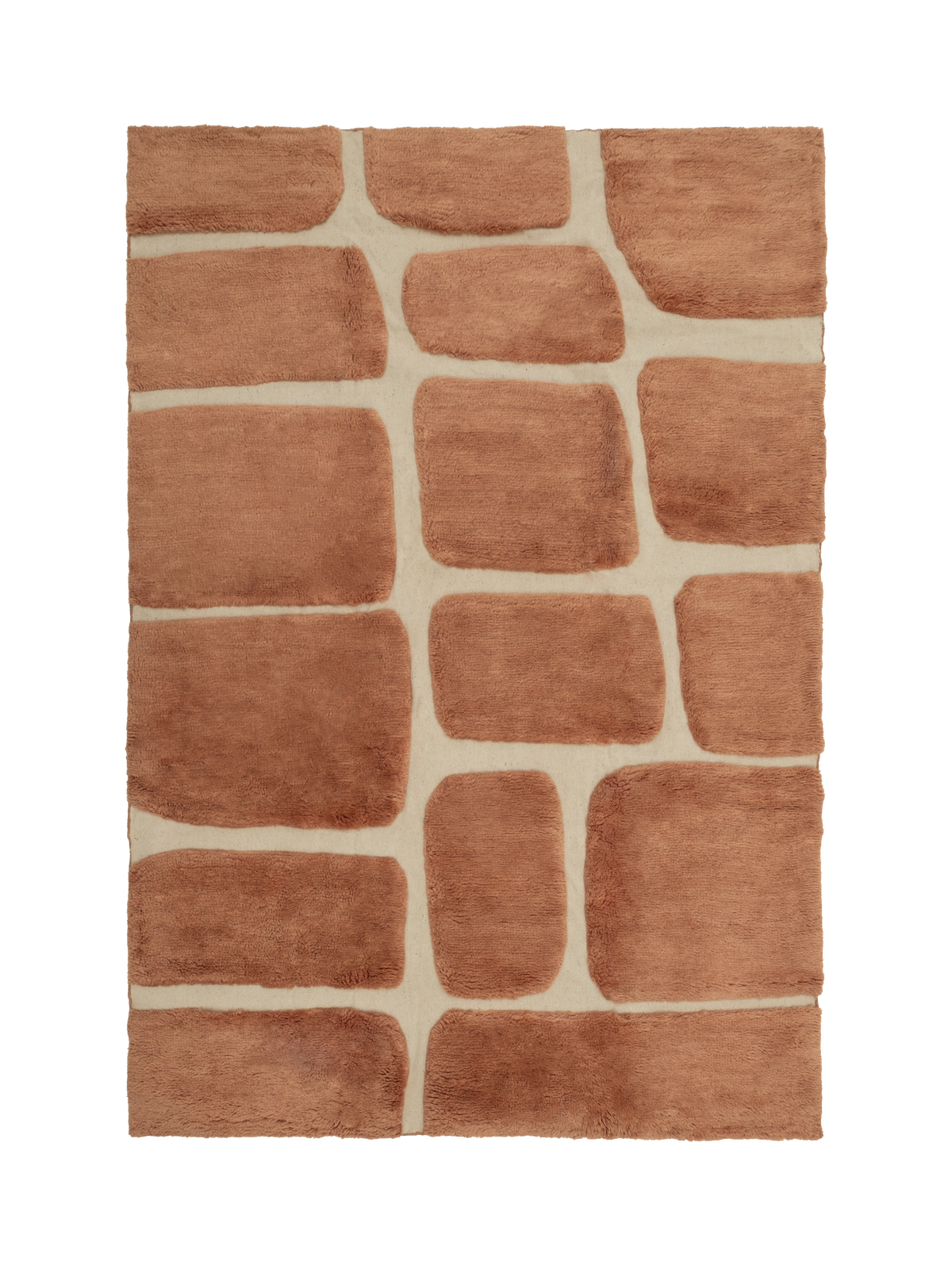 Ember Rust Washable Wool Fine Cut Pile Rug