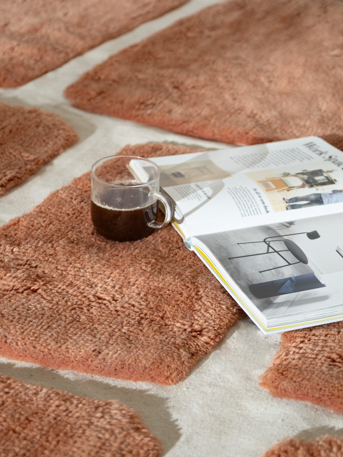 Ember Rust Washable Wool Fine Cut Pile Swatch