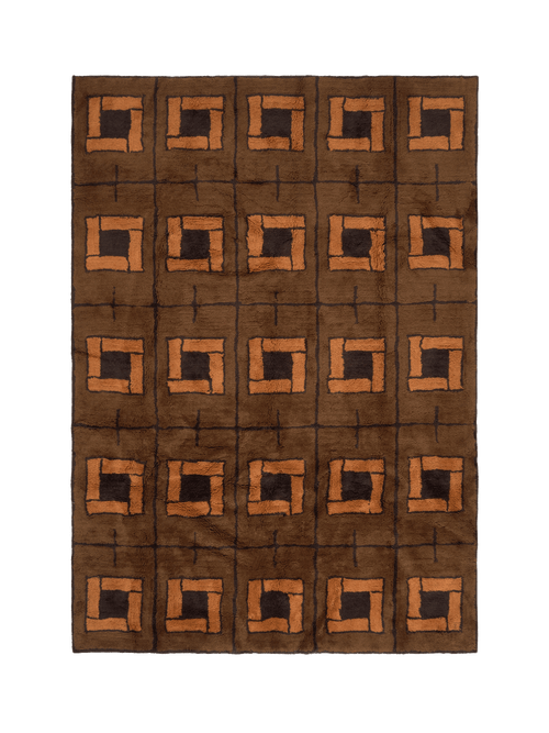 Endoume burnt umber fine cut pile rug double.online rug top only 160x230cm