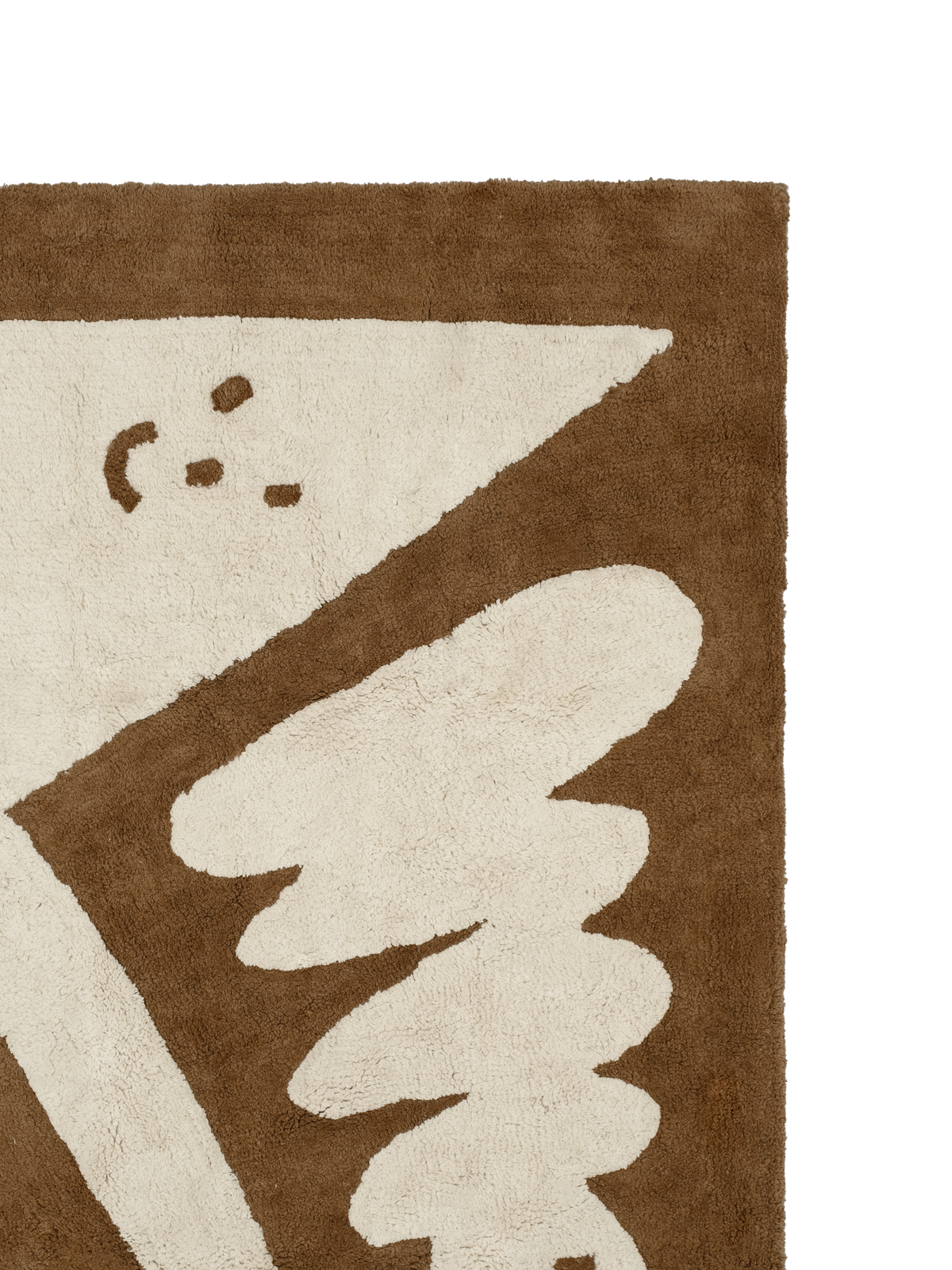 Friends Brown Washable Organic Cotton Cut Pile Rug