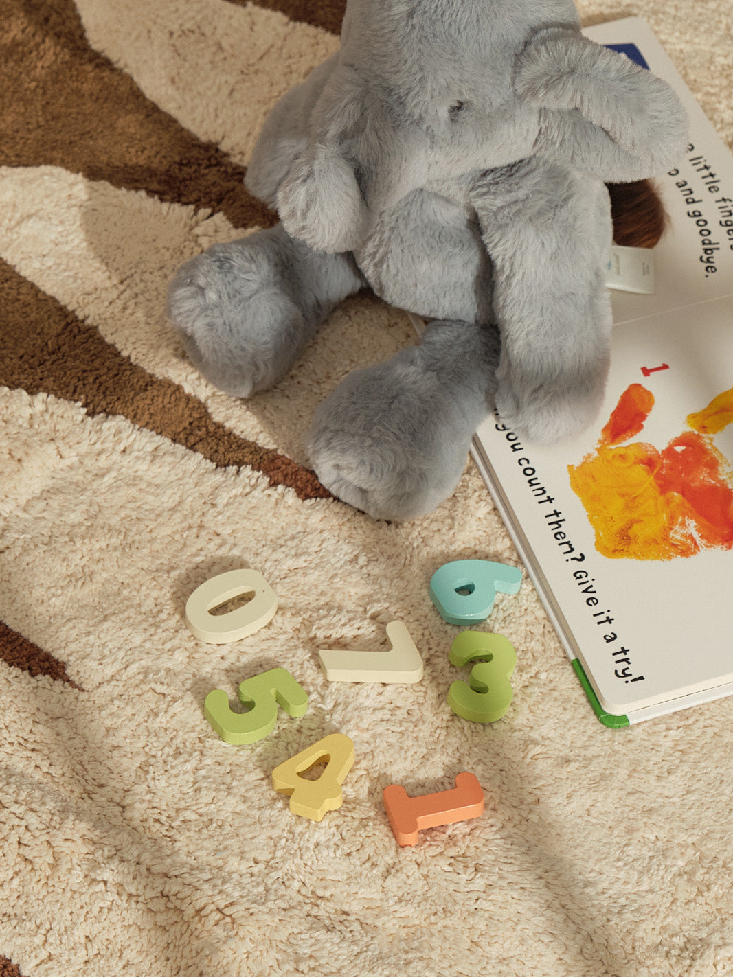 Friends Brown Washable Organic Cotton Cut Pile Rug