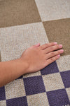 Checkered Taupe New Jute Rug