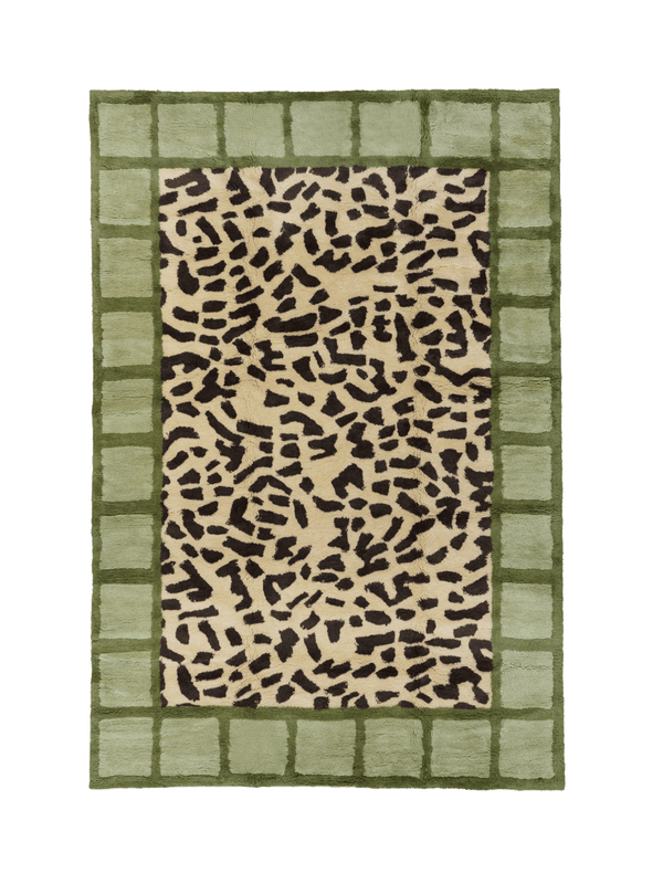Glade Moss Washable Wool Fine Cut Pile Rug Washable Wool Rug Double Standard System 160x230cm