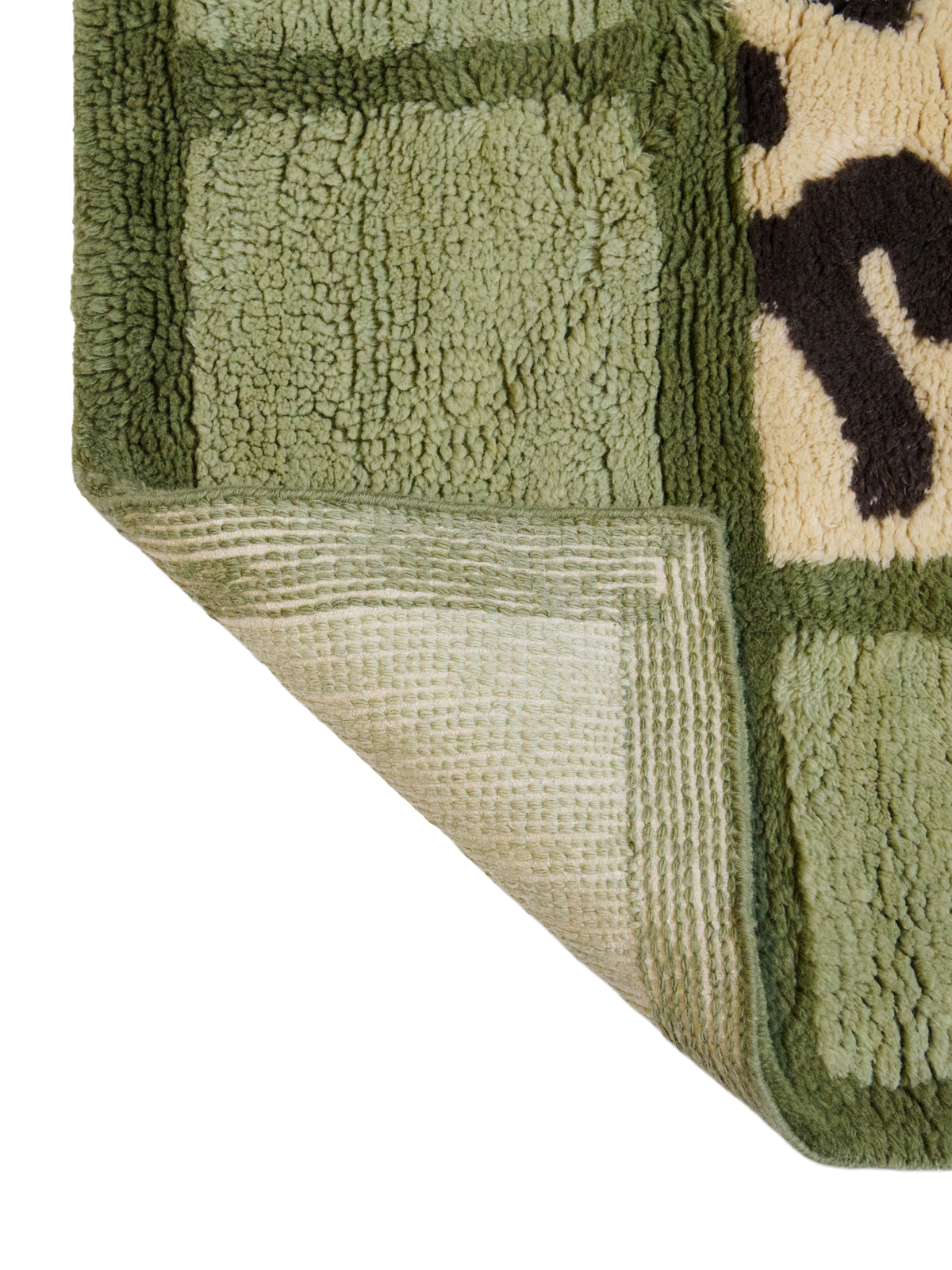 Glade Moss Washable Wool Fine Cut Pile Swatch Washable Wool Rug Double