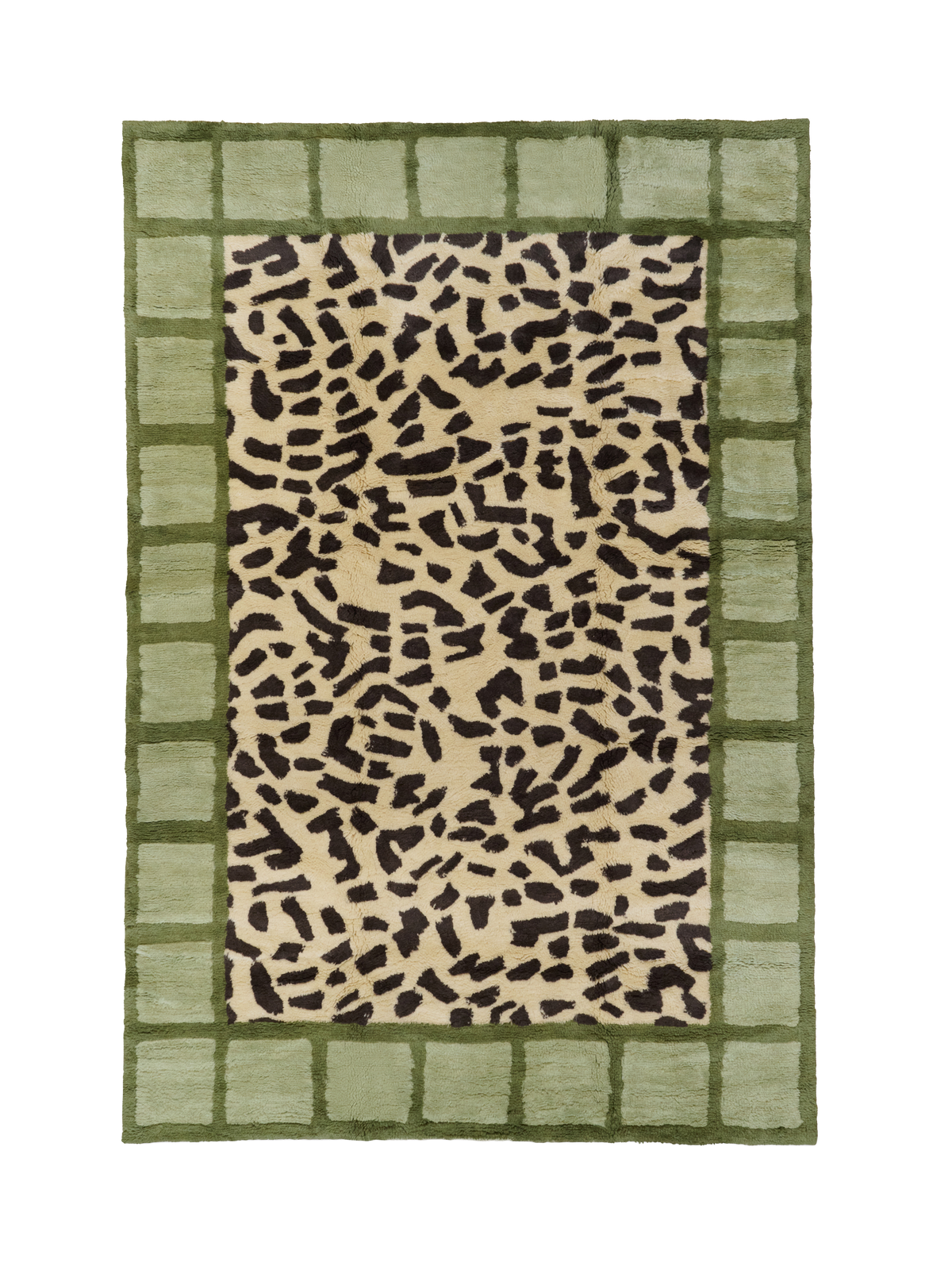 Glade Moss Washable Wool Fine Cut Pile Rug Washable Wool Rug Double