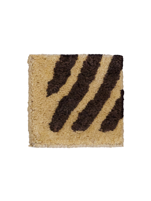 Grassland black woven tuft wool swatch double.online 15x15cm