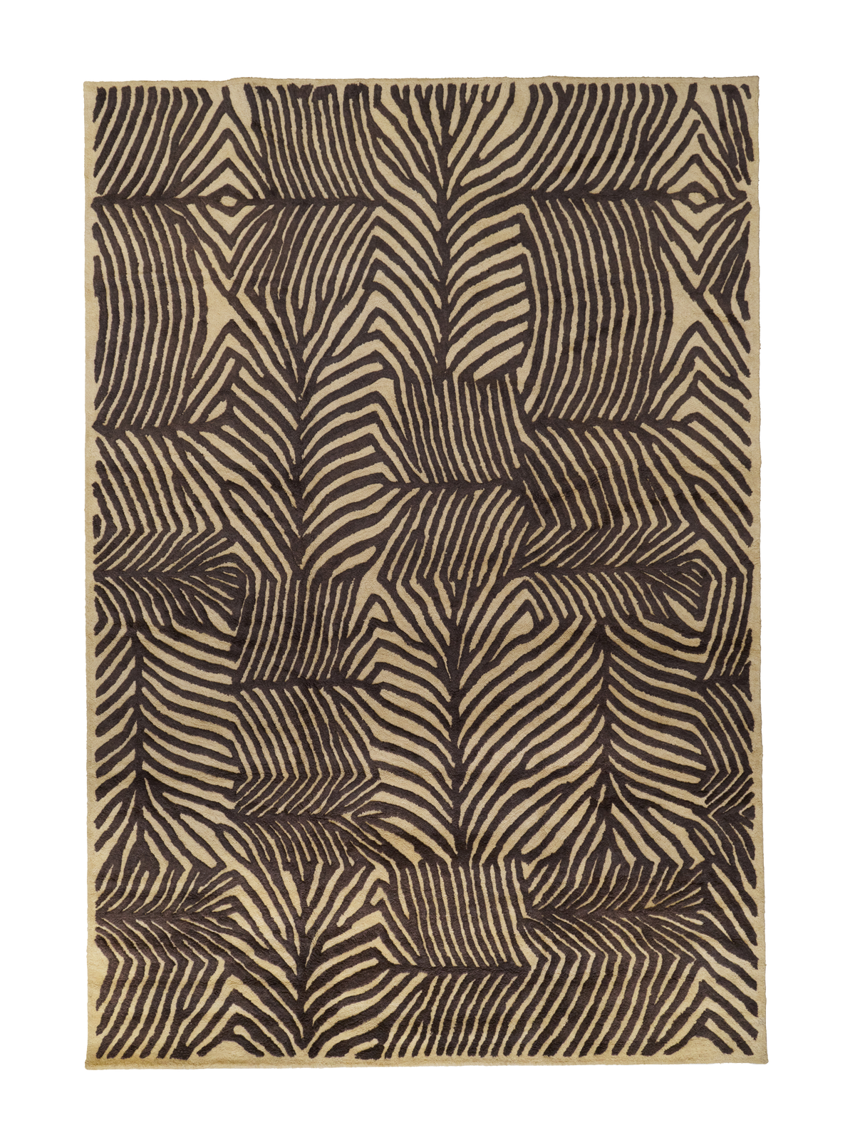 Grassland Black Woven Tuft Wool Rug double.online