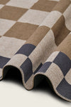 Checkered Taupe New Jute Rug