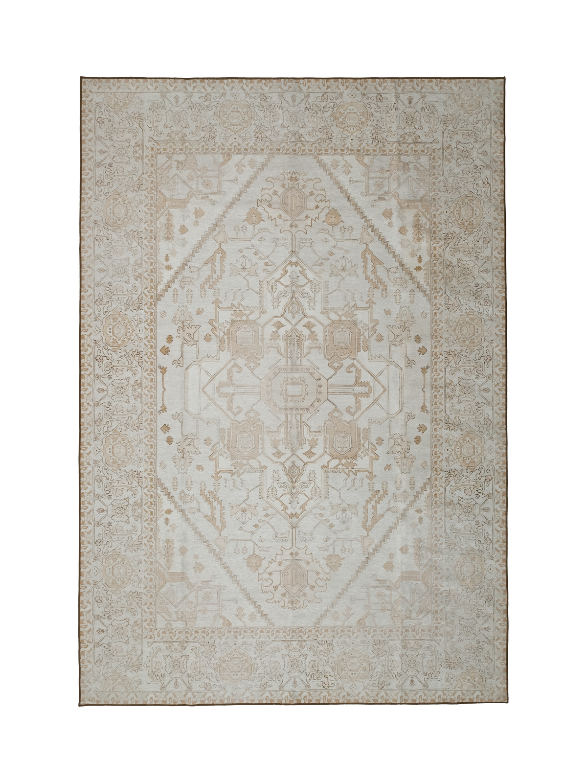 Harmony Neutral Chenille Rug Chenille Rugs Double Standard System 60x90cm