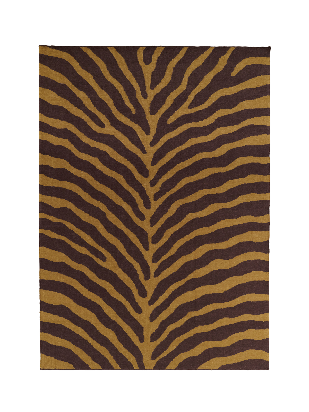 Herd Dark Brown Washable Blended Wool Flatweave Rug double.online Standard System 160x230cm