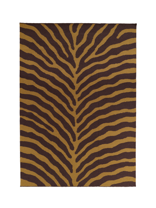 Herd dark brown washable blended wool flatweave rug double.online standard system 160x230cm