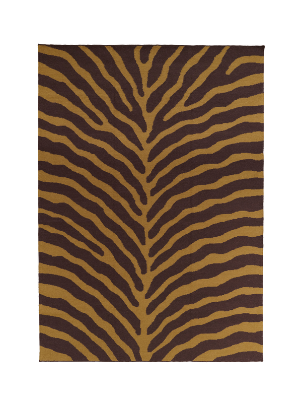 Herd Dark Brown Washable Blended Wool Flatweave Rug double.online Standard System 160x230cm