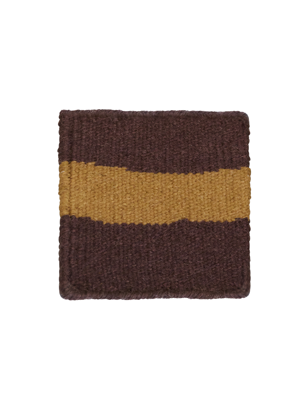 Herd Dark Brown Washable Blended Wool Flatweave Swatch double.online 15x15cm
