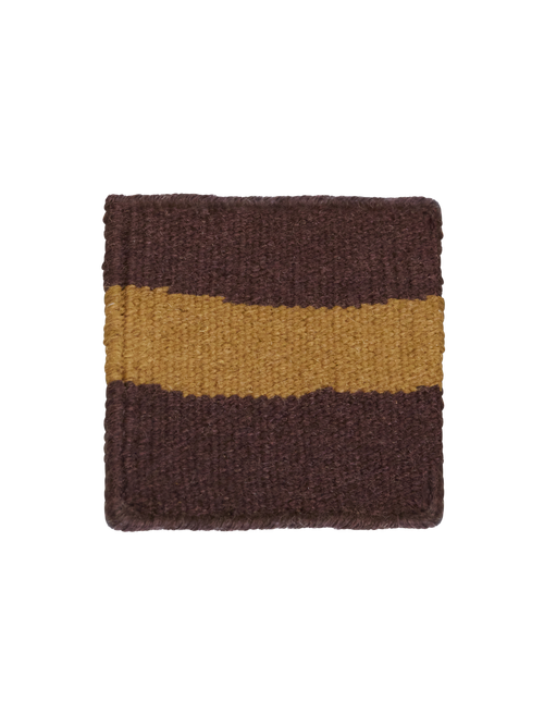 Herd dark brown washable blended wool flatweave swatch double.online 15x15cm