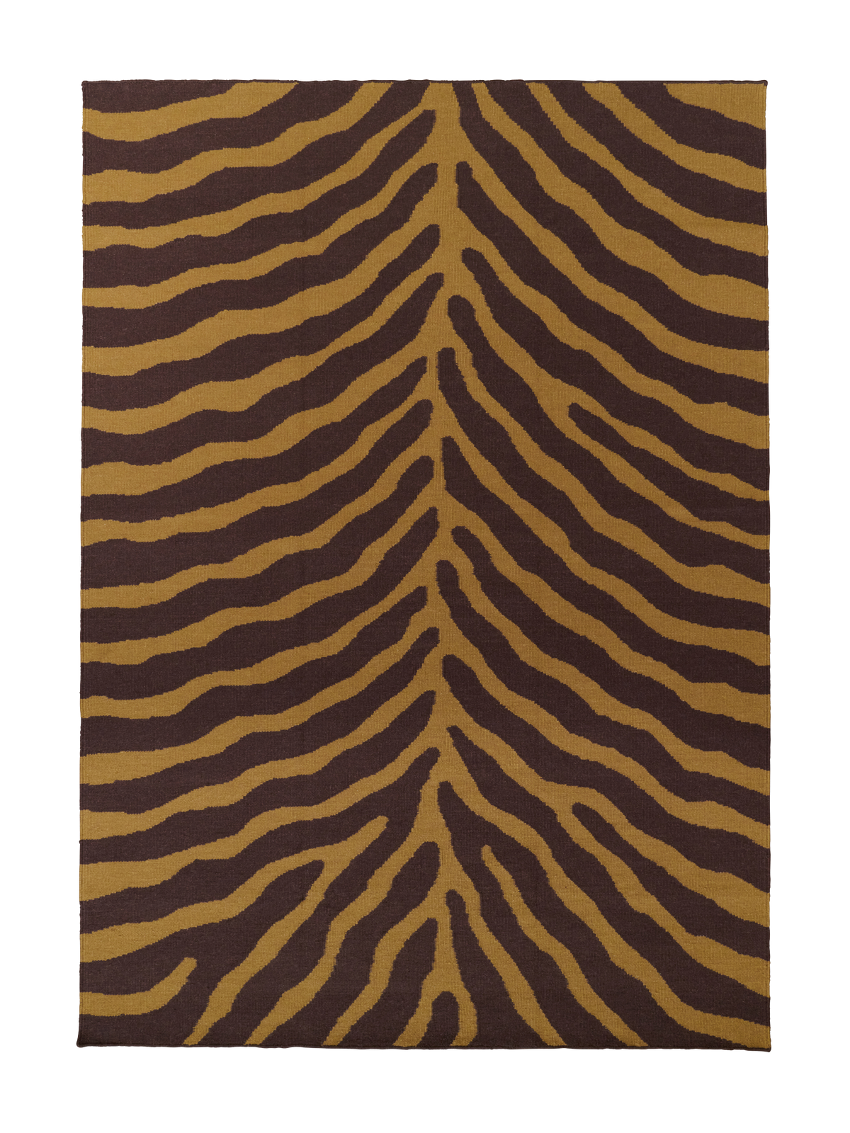 Herd Dark Brown Washable Blended Wool Flatweave Rug double.online