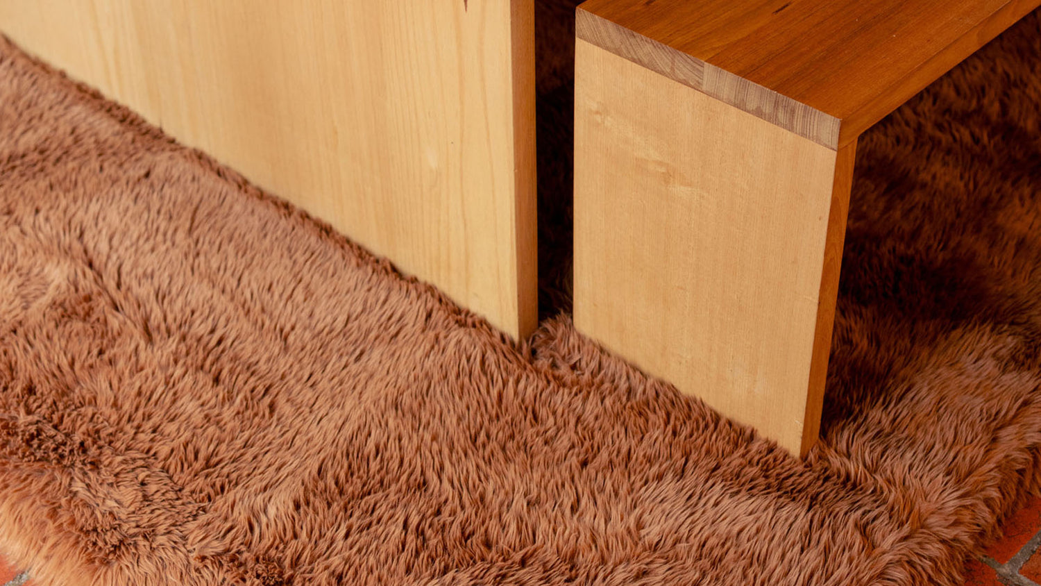 Solace Brown Vegan Flokati Rug