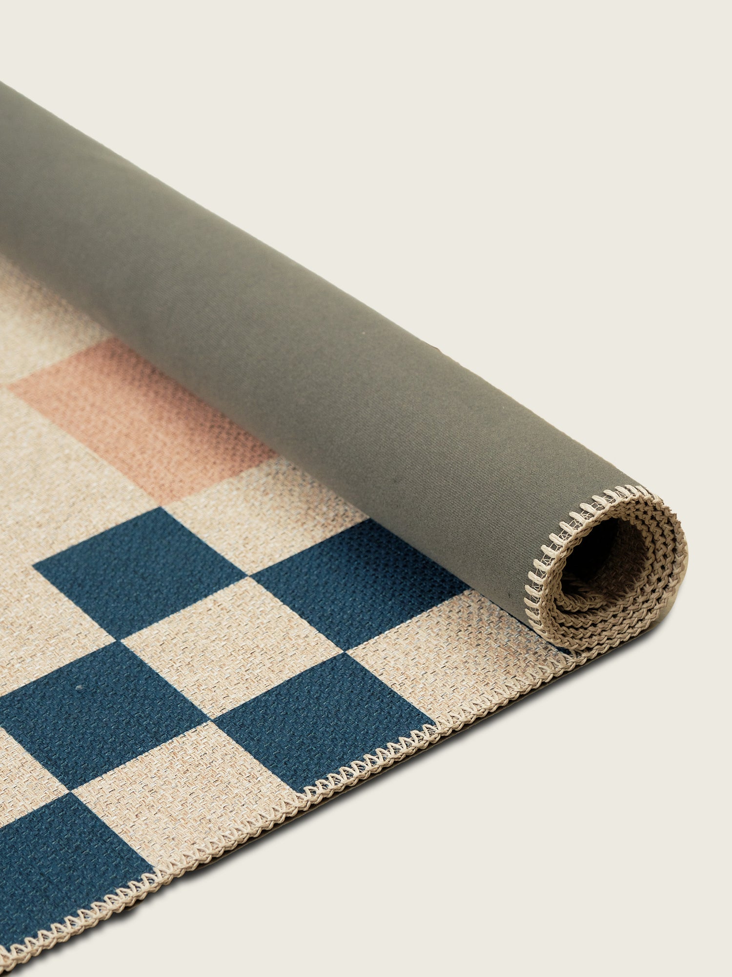 Checkered Pale Pink New Jute Rug